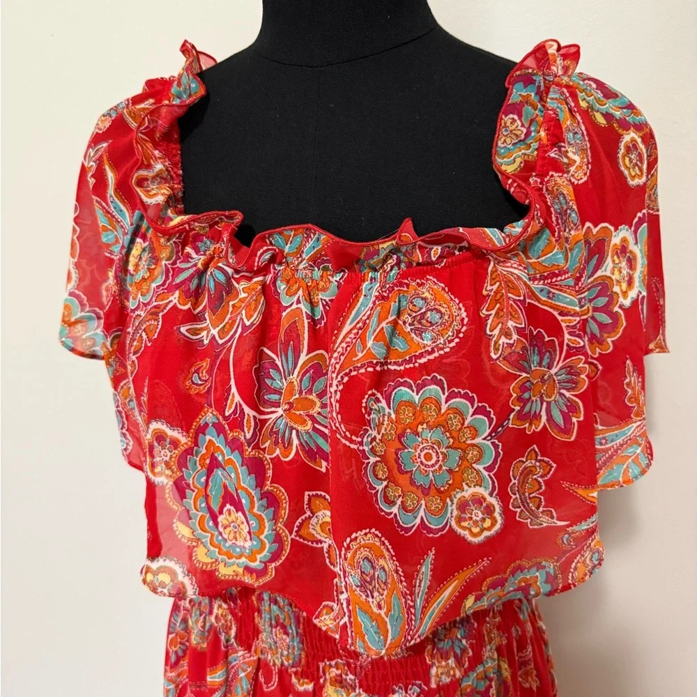 Rabbit Rabbit Rabbit Red Floral Maxi Dress - Picture 7 of 8